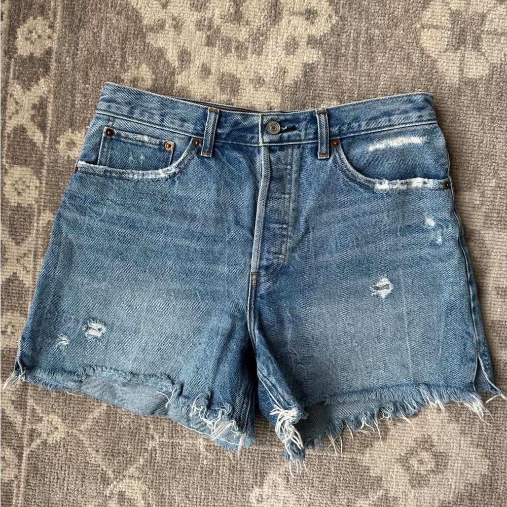 Abercrombie & Fitch high rise jean shorts